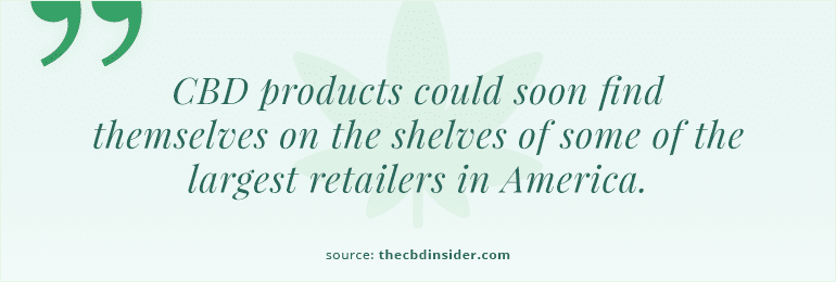 cbd products on the shelves of retailers quote