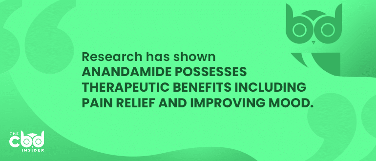 anandamide possesses therapeutic benefits