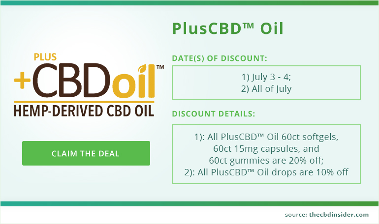 plus cbd oil 4th of july deal