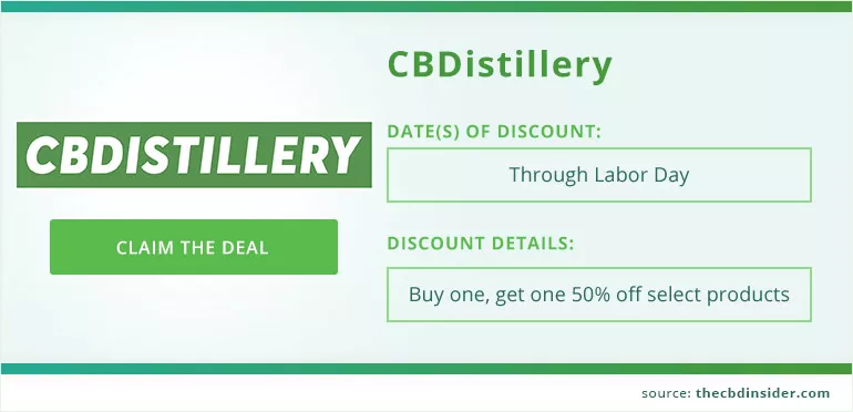 cbdistillery labor day cbd deal