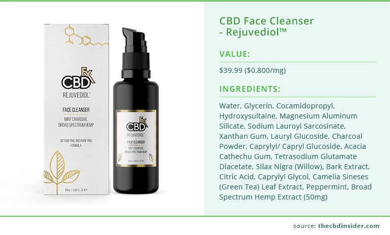 cbdfx face cleanser rejuvediol