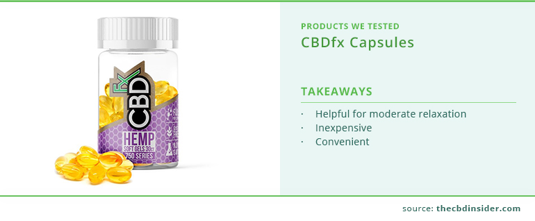 cbdfx capsules review