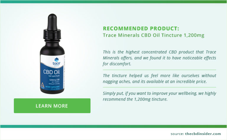 recommended product: trace minerals cbd oil tincture 1200mg