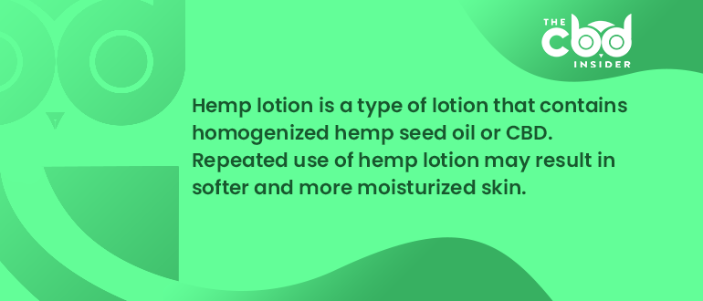 what is hemp lotion