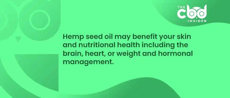 potential benefits of hemp seed oil