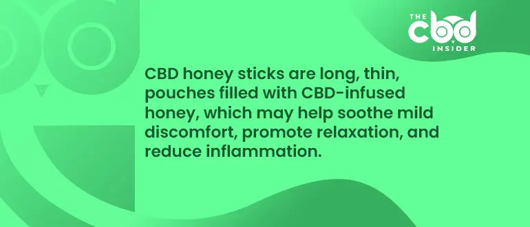 what are cbd honey sticks