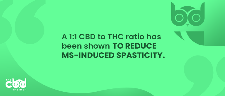 cbd and thc reduce ms-induced spasticity