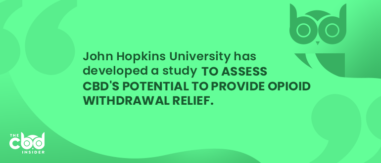 cbd providing opioid withdrawal relief