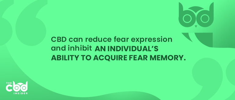 cbd reduces fear memories and fear response
