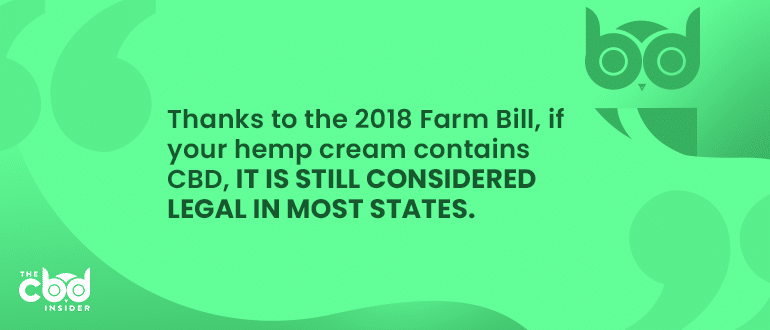 Is Hemp cream legal